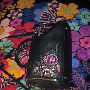 Vera Bradley genuine leather needle point Satchel